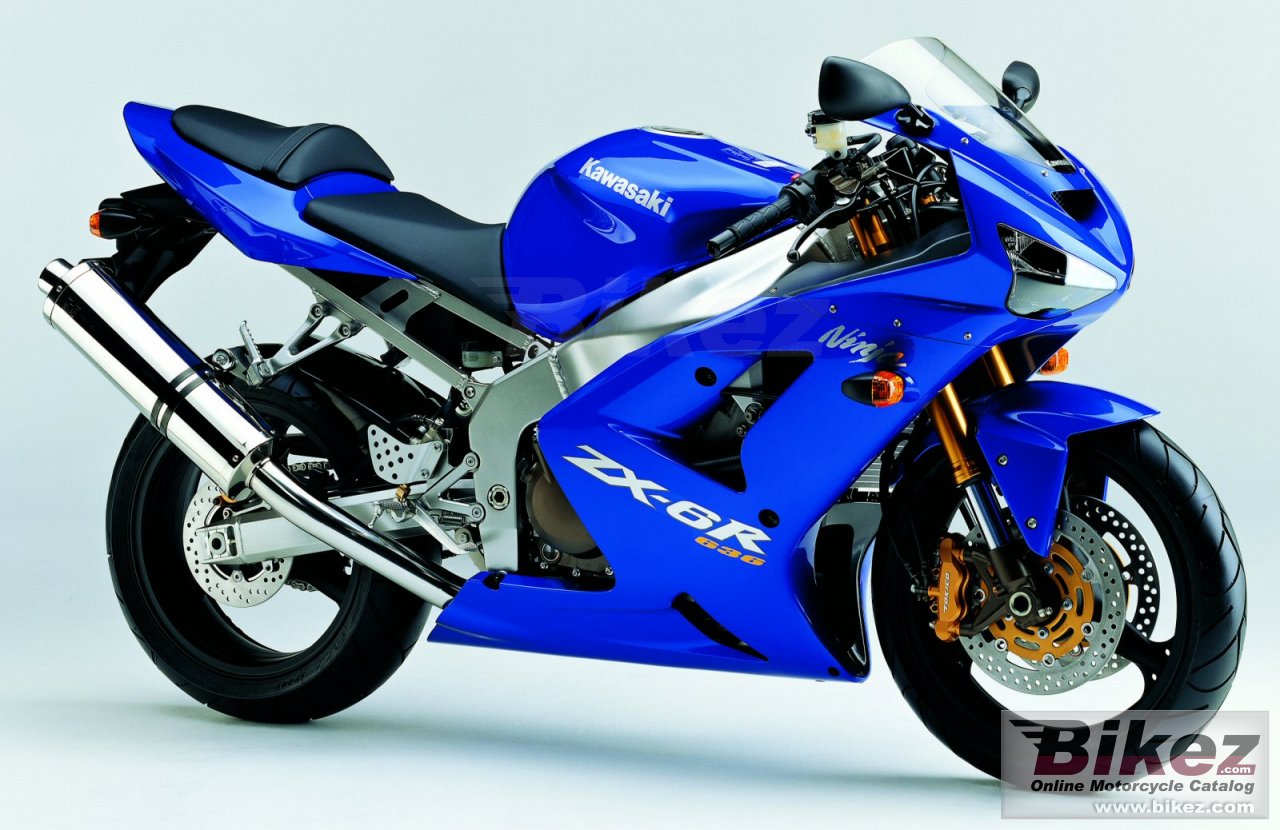 Big Kawasaki ninja zx-6r picture and wallpaper from Bikez.com